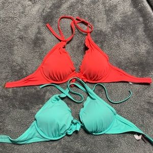 Victoria’s Secret ruffle halter bikini tops